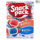 Strawberry and Berry Blue Flavored Juicy Gels Cups, 3.25 oz., 12-Count Family Pack